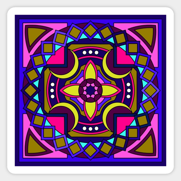 Pattern Mandalas 052 (Style:66) Sticker by luminousstore